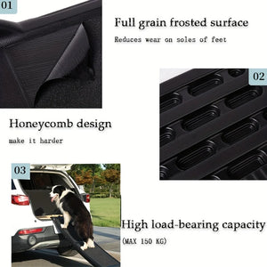 Folding Pet Ramp for Cars and SUVs with Side Rails