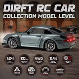 4WD RC Drift Car 2.4G High Speed 20 km/h with LED Lights
