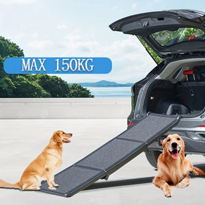 Folding Pet Ramp for Cars and SUVs with Side Rails