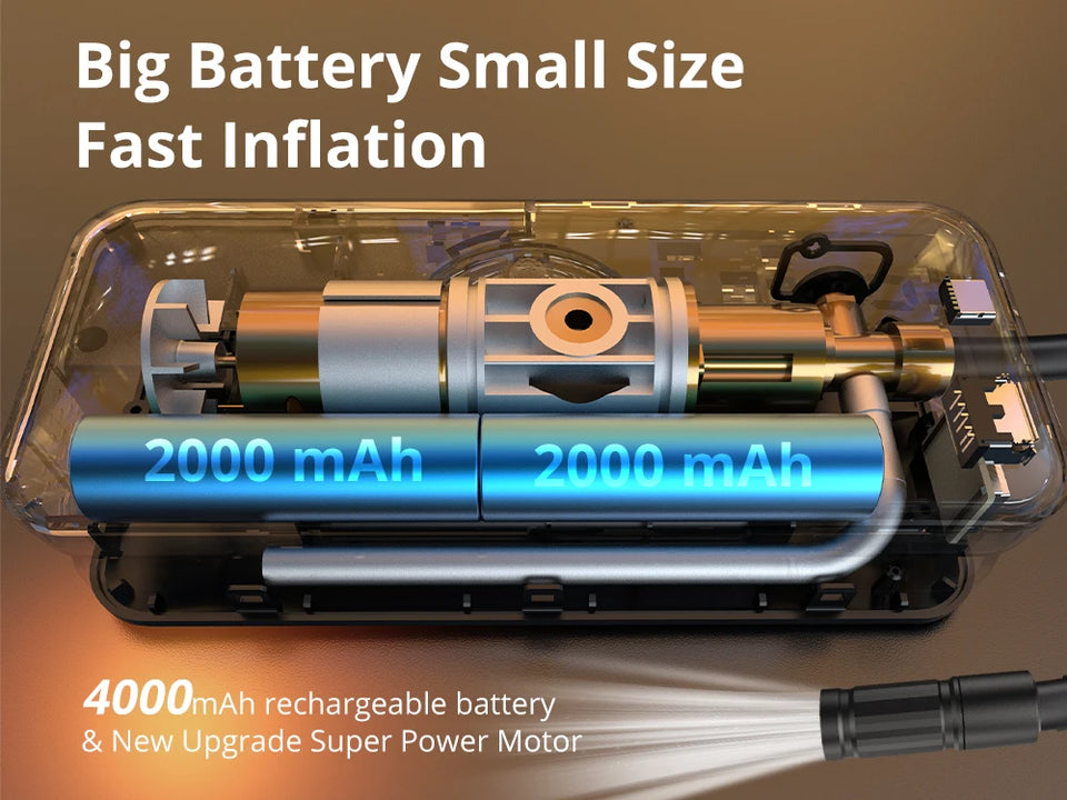 Portable Tire Inflator Rechargeable Air Compressor Pump