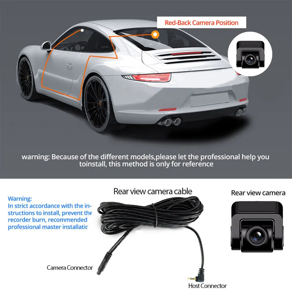 4K Dash Cam Car Camera with Night Vision and GPS