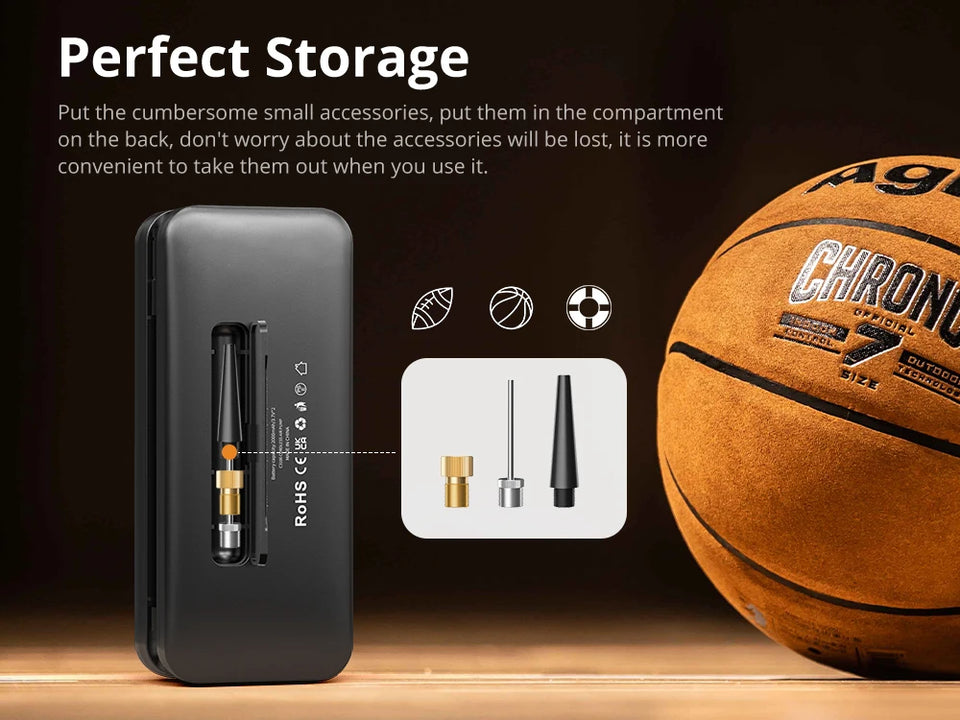 Portable Tire Inflator Rechargeable Air Compressor Pump