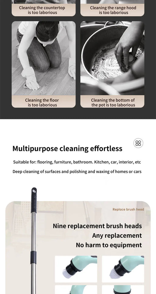 Wireless Electric Cleaning Brush Multifunctional Household Tool