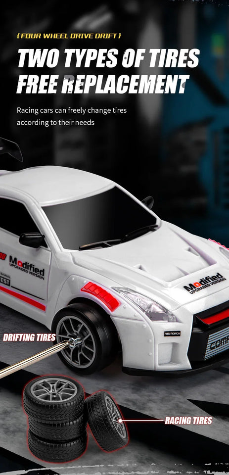 4WD RC Drift Car 2.4G High Speed 20 km/h with LED Lights