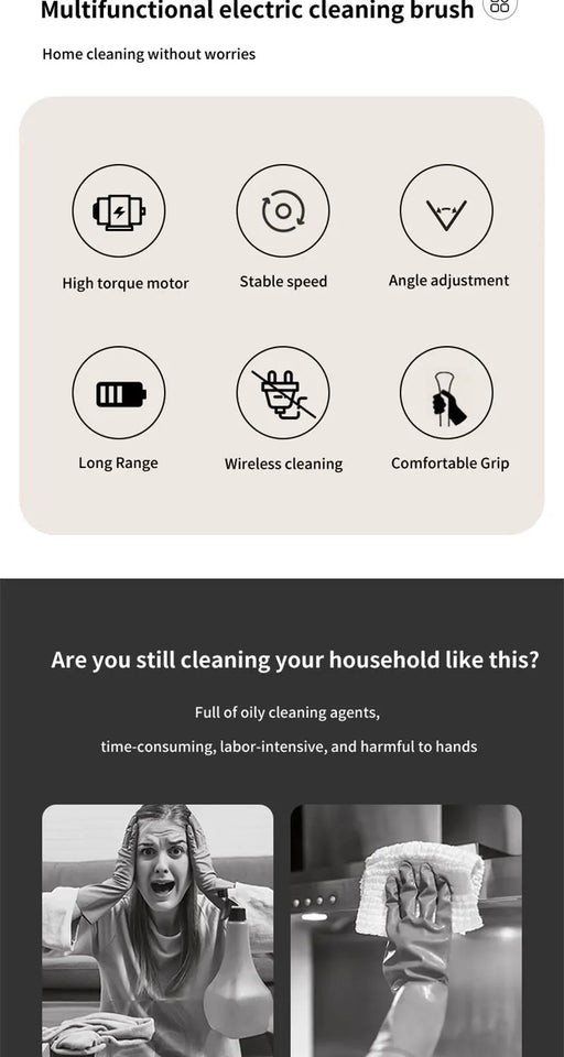 Wireless Electric Cleaning Brush Multifunctional Household Tool