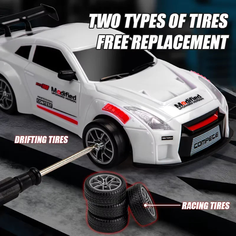 4WD RC Drift Car 2.4G High Speed 20 km/h with LED Lights