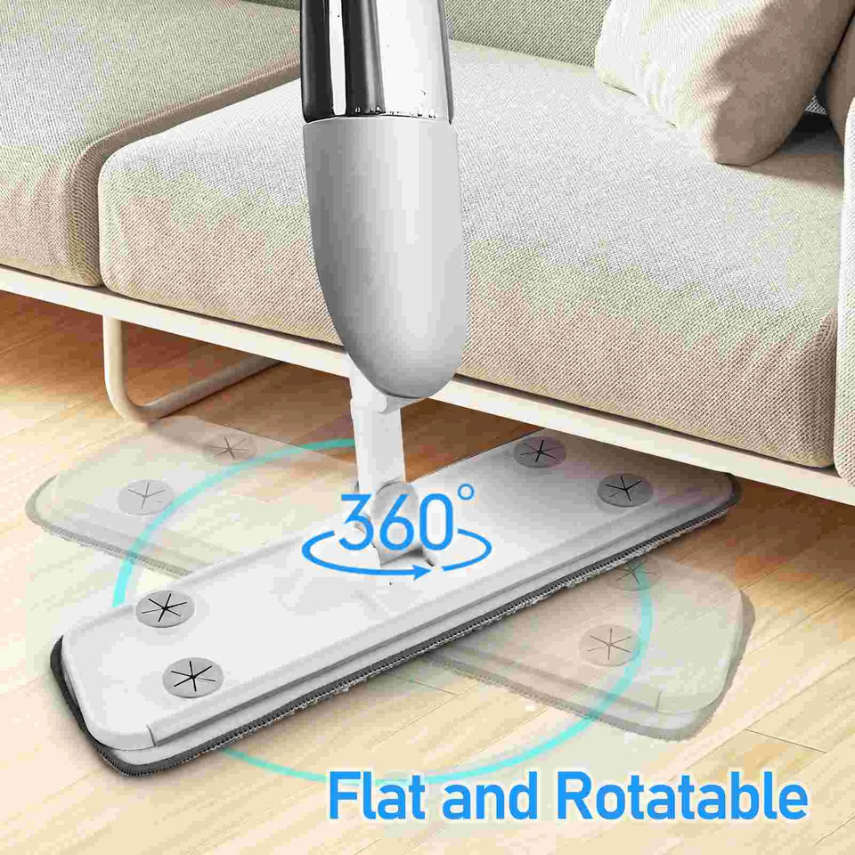 Refillable Spray Mop with Microfiber Pads