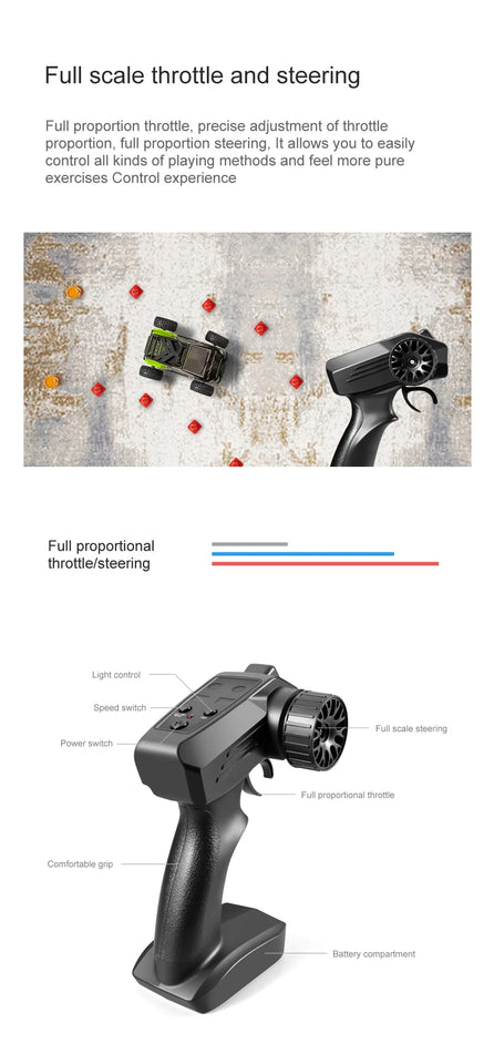 1:32 Mini RC Car 20 km/h 2.4GHz Off Road Drift Crawler