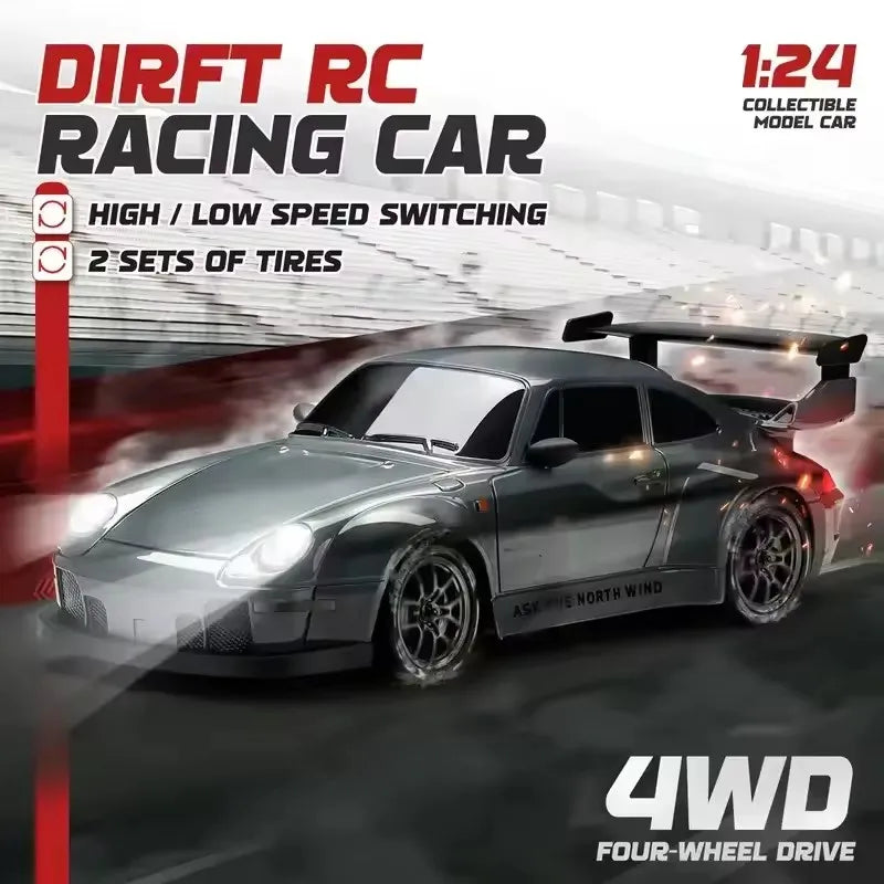 4WD RC Drift Car 2.4G High Speed 20 km/h with LED Lights