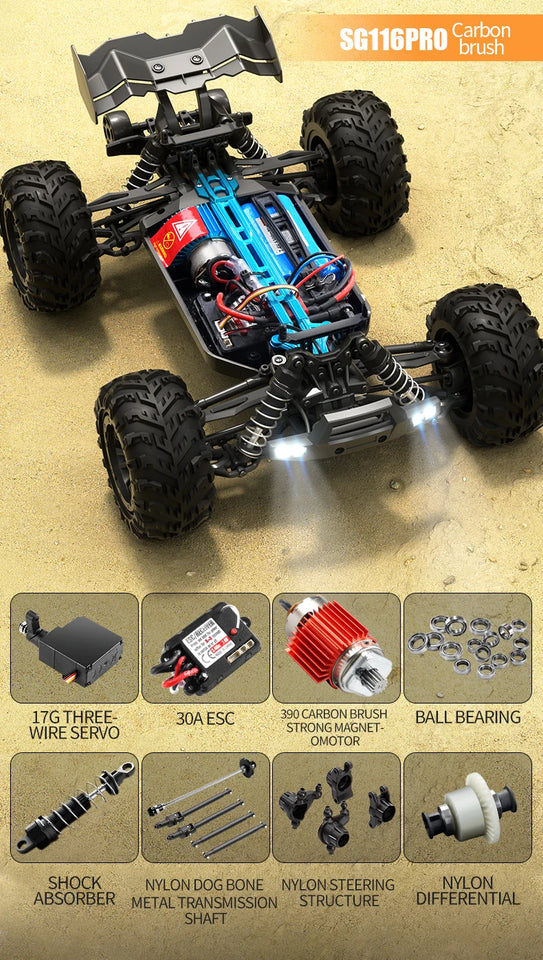 SG116MAX Brushless 1:16 4WD RC Drift Car (Up to 80 km/h)