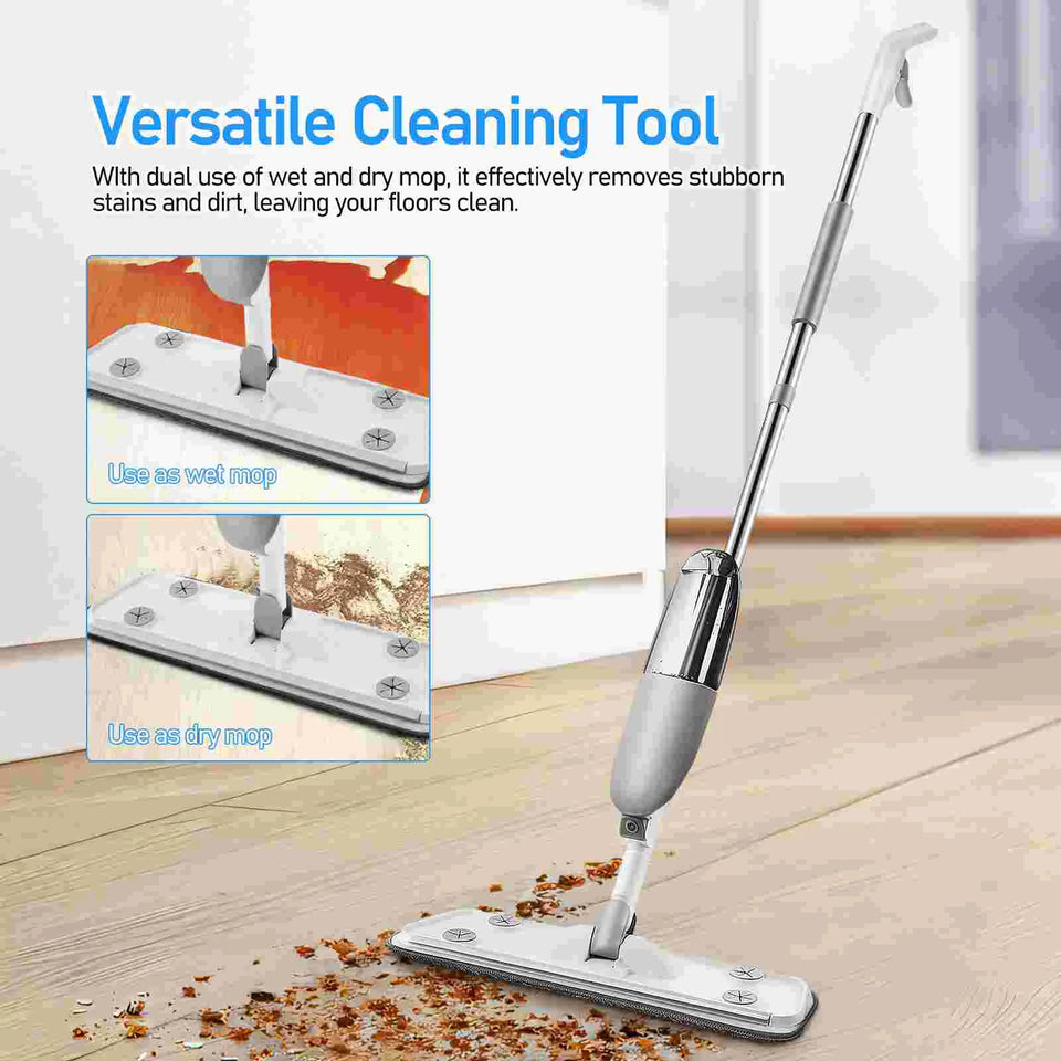 Refillable Spray Mop with Microfiber Pads