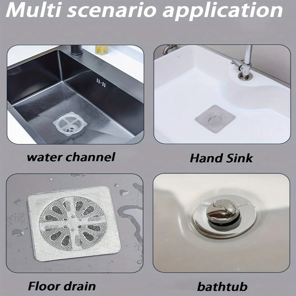 Self Adhesive Floor Drain Mesh Filter Sticker (Hairs and Insects Blocker)