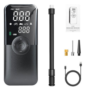 Portable Tire Inflator Rechargeable Air Compressor Pump