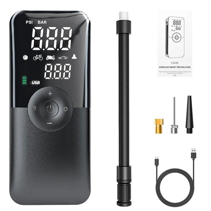Portable Tire Inflator Rechargeable Air Compressor Pump