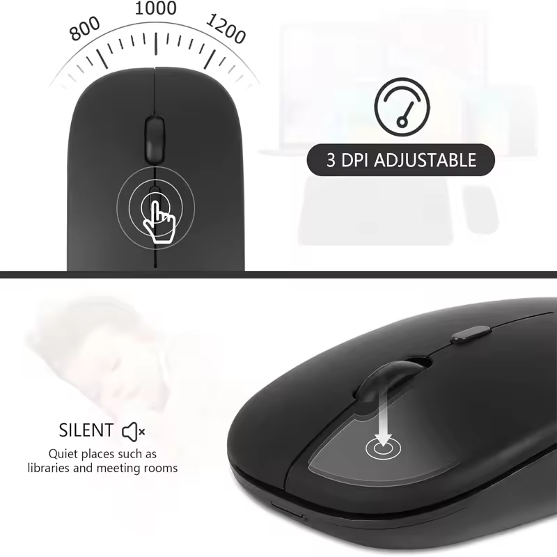 Silent Rechargeable Wireless Mouse