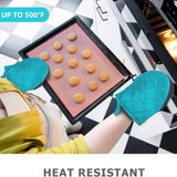 Heat Resistant Kitchen Oven Mitts with Non-Slip Grip, 1 Pair