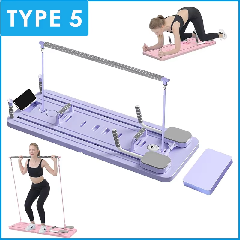 Multifunctional Pilates Board with Resistance Bands
