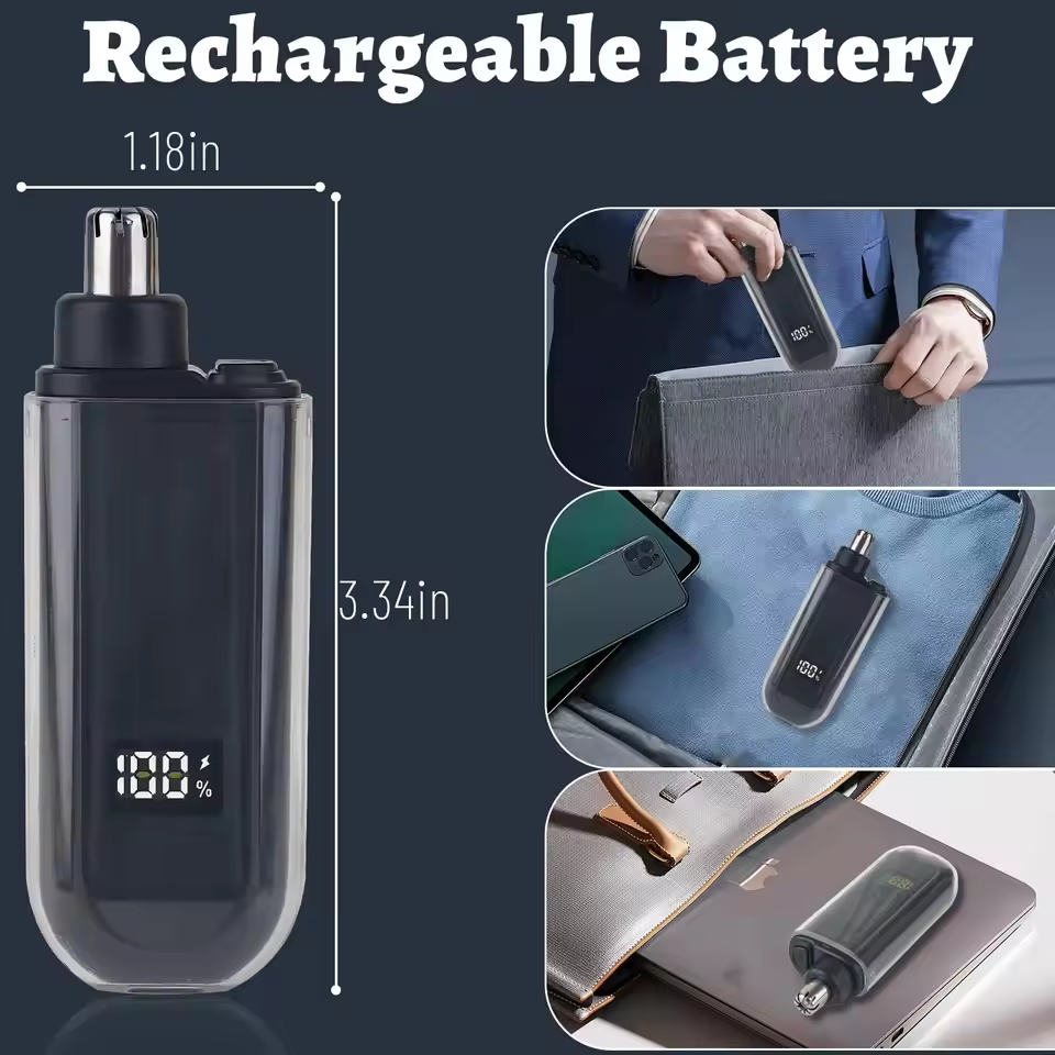 Men’s USB Rechargeable Nose and Ear Hair Trimmer