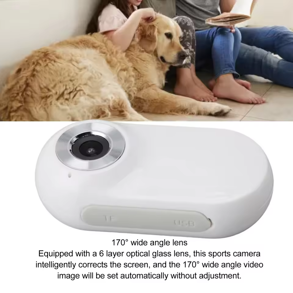 Mini Pet Collar Camera with 1080P HD Video and LCD Display