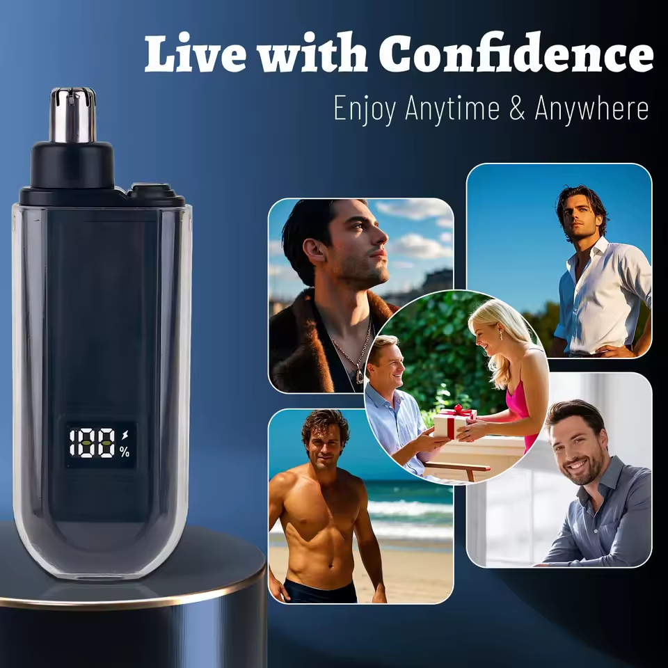 Men’s USB Rechargeable Nose and Ear Hair Trimmer