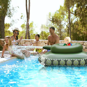 Kids Inflatable Tank Pool Float with Water Gun