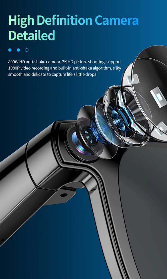 4K Smart AI Glasses with Camera Bluetooth Calls and Translation