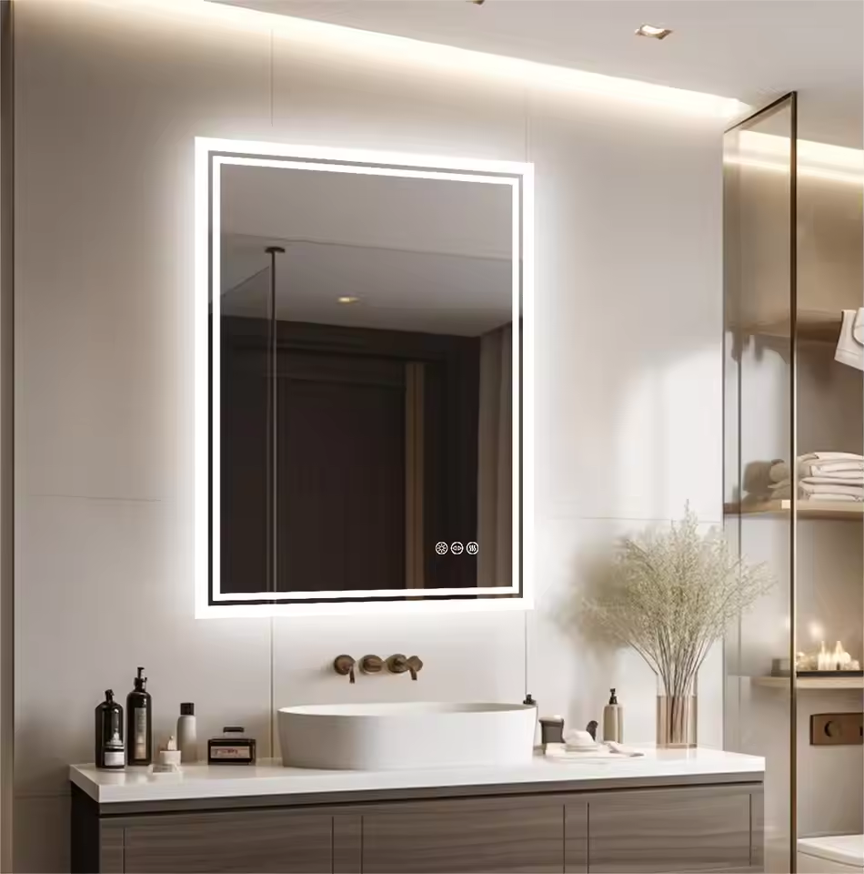 LED Bathroom Mirror with Anti Fog Touch Light