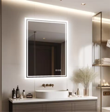 LED Bathroom Mirror with Anti Fog Touch Light
