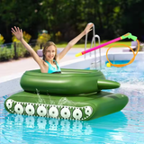 Kids Inflatable Tank Pool Float with Water Gun