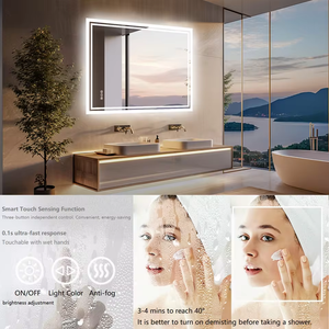 LED Bathroom Mirror with Anti Fog Touch Light