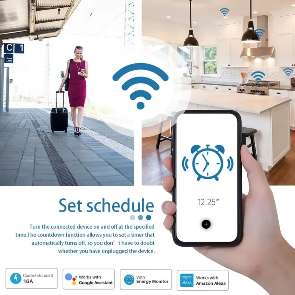 Smart WiFi Plug with Energy Monitoring and App Control