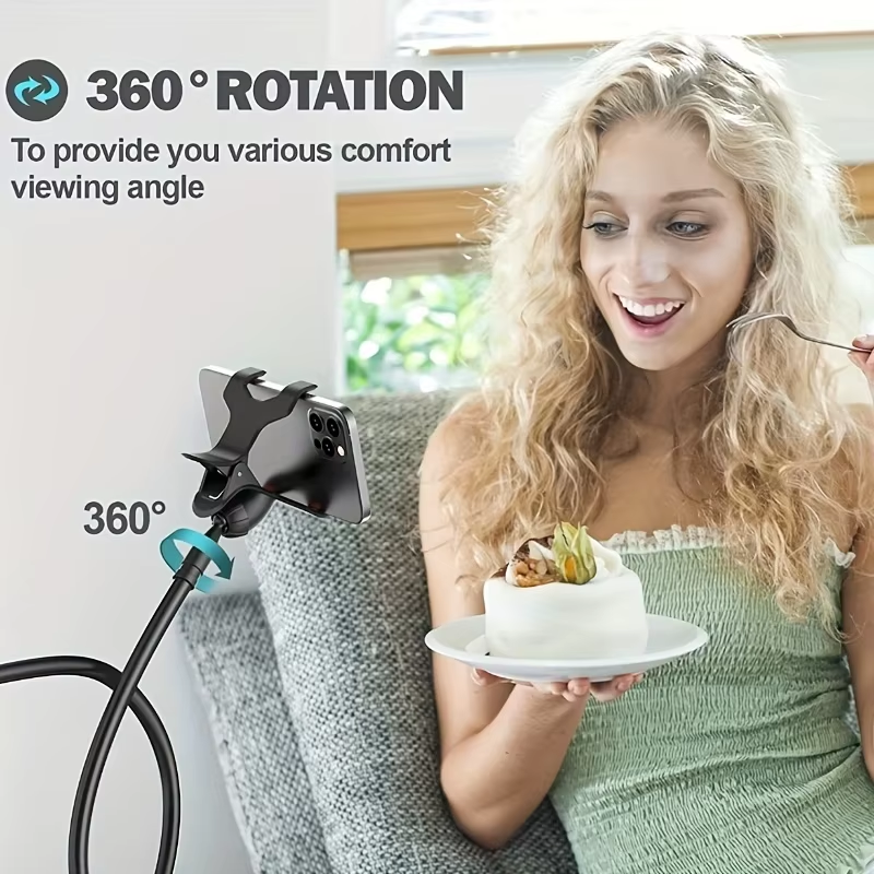 Flexible Long Arm Phone Holder for Bed and Desk