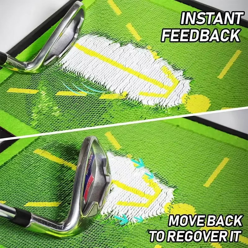 Golf Swing Training Mat with Strike Trace Detection