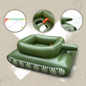 Kids Inflatable Tank Pool Float with Water Gun