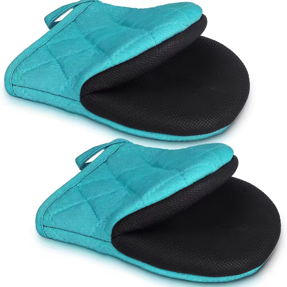 Heat Resistant Kitchen Oven Mitts with Non-Slip Grip, 1 Pair