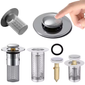 Stainless Steel Pop-Up Sink Stopper with Hair Catcher