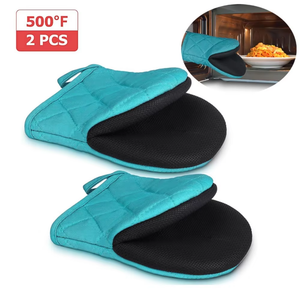 Heat Resistant Kitchen Oven Mitts with Non-Slip Grip, 1 Pair