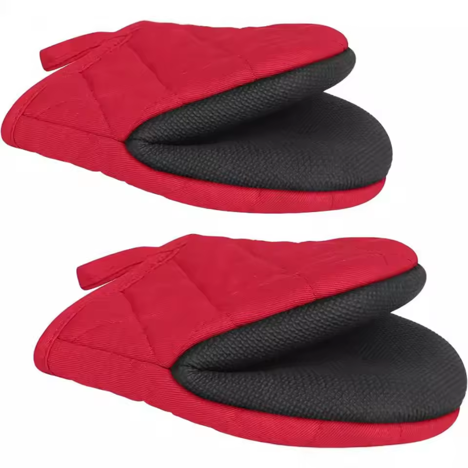 Heat Resistant Kitchen Oven Mitts with Non-Slip Grip, 1 Pair